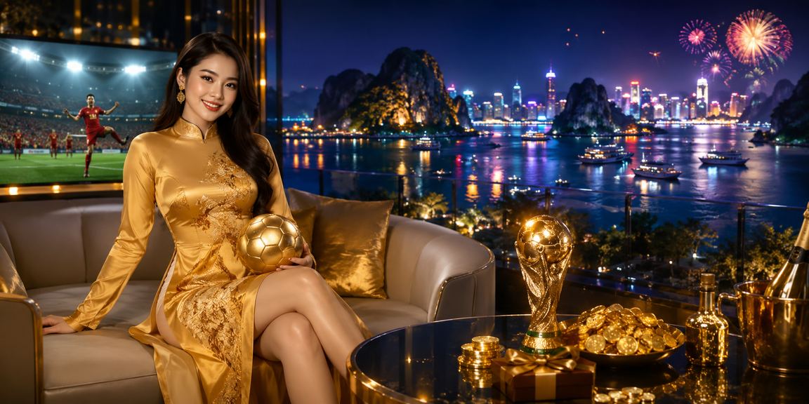 Phụ nữ mặc áo dài thưởng thức giải trí bên vịnh Hạ Long về chiều tối
