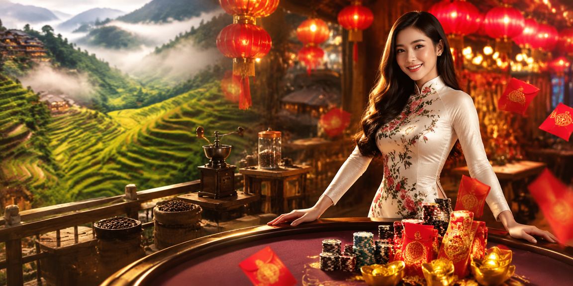 Phong bì đỏ may mắn bên tách cà phê Việt tại Sa Pa – không khí giải trí tết